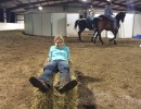 ashton on hay bale